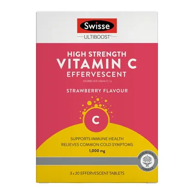 Swisse Ultiboost High Strength Vitamin C 1000mg Effervescent 60 Tablets