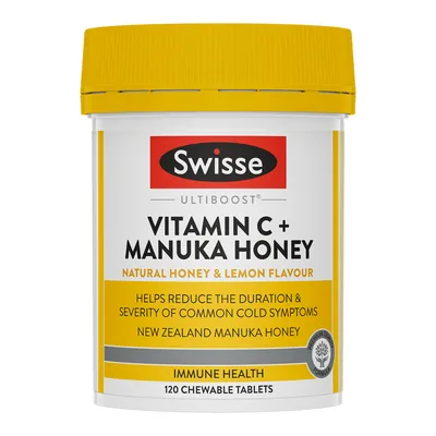 Swisse Ultiboost Vitamin C + Manuka Honey 120 Tablets
