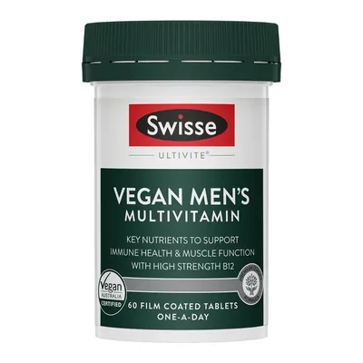 Swisse Ultivite Vegan Men's Multivitamin 60 Tablets