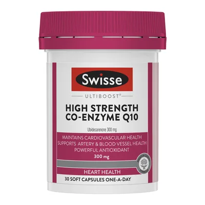 Swisse Ultiboost High Strength Co-Enzyme Q10 300mg 90 Soft Capsules